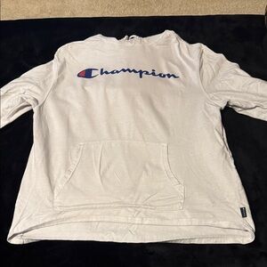 Champion Off-White Hoodie with Logo